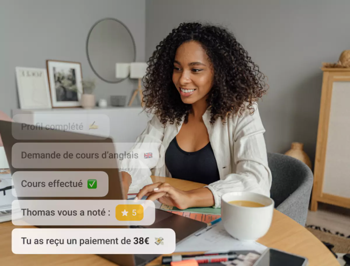 Étudiante qui donne des cours particuliers